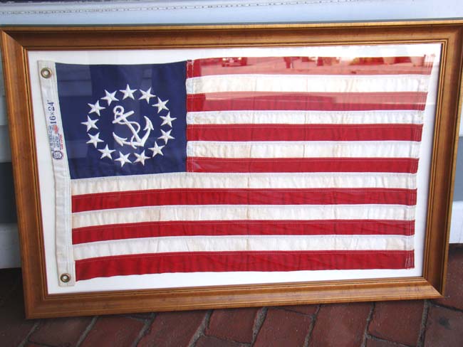 A Yacht Ensign made by the Bull Dog Bunting Company circa 1945-1955
